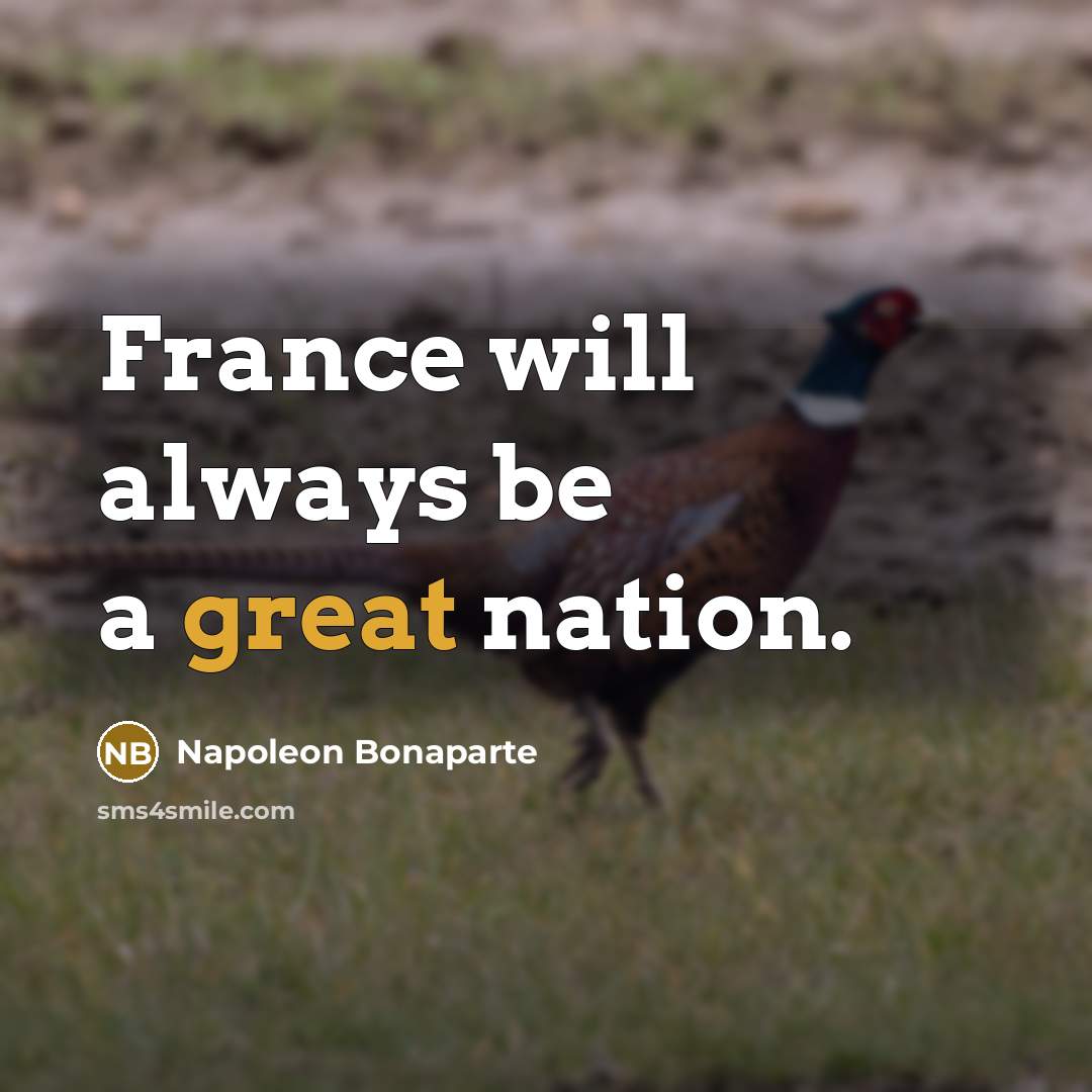 “France will always be a great nation.” quote by Napoleon Bonaparte