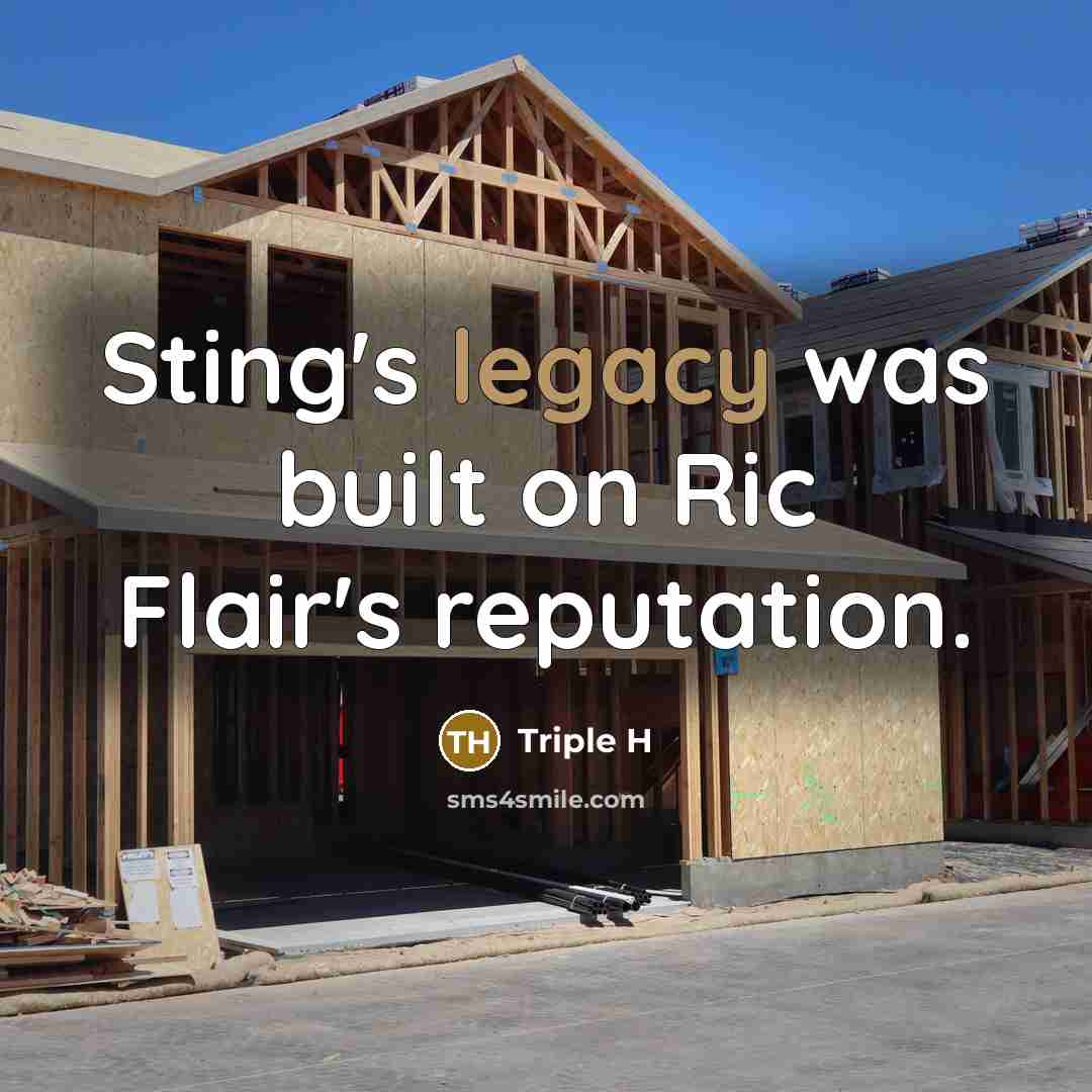 “Sting's legacy was built on Ric Flair's reputation.” quote by Triple H