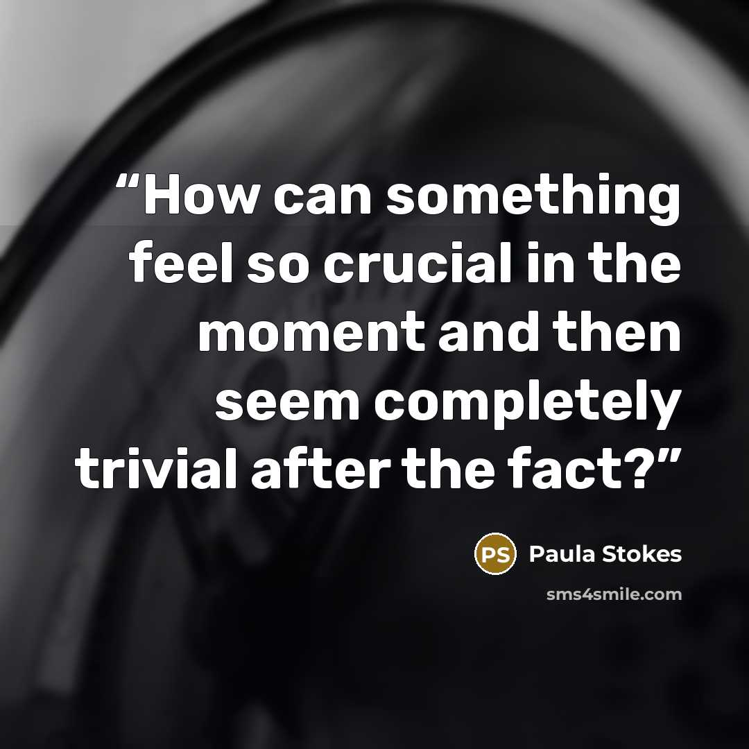 “How can something feel so crucial in the moment and then seem completely trivial after the fact?” quote by Paula Stokes