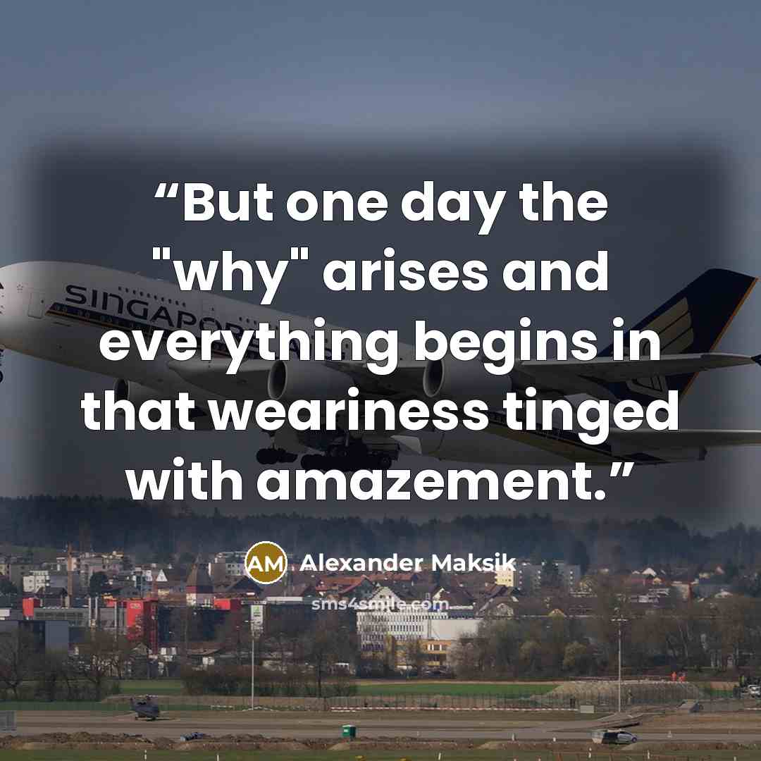 “But one day the "why" arises and everything begins in that weariness tinged with amazement.” quote by Alexander Maksik