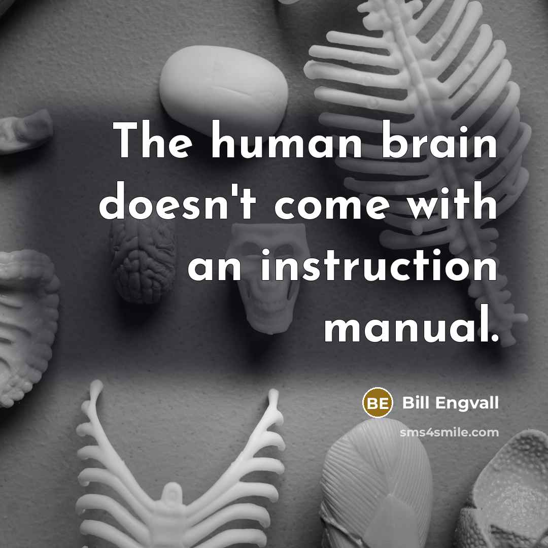 “The human brain doesn't come with an instruction manual.” quote by Bill Engvall