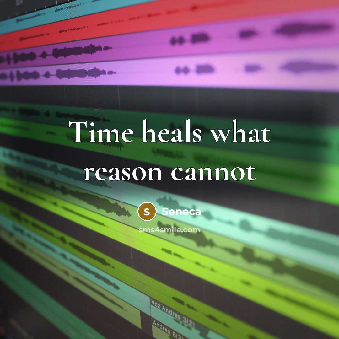 “Time heals what reason cannot” quote by Seneca