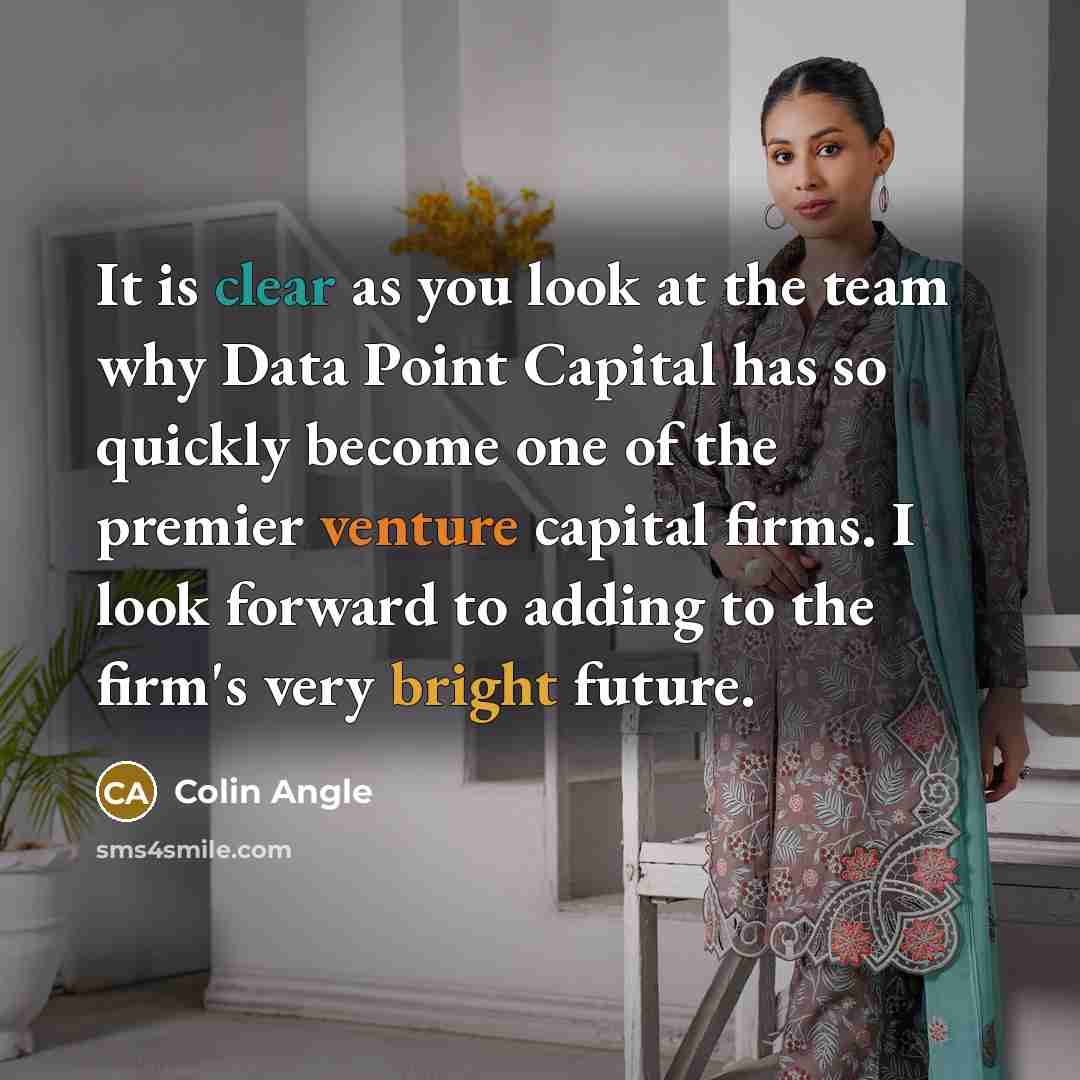 “It is clear as you look at the team why Data Point Capital has so quickly become one of the premier venture capital firms. I look forward to adding to the firm's very bright future.” quote by Colin Angle