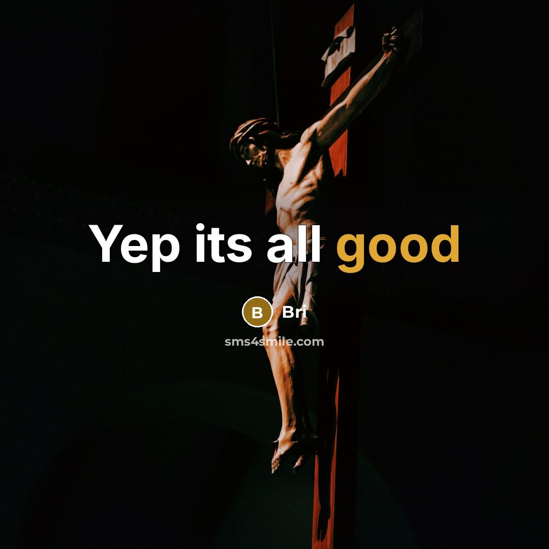 “Yep its all good” quote by Bri