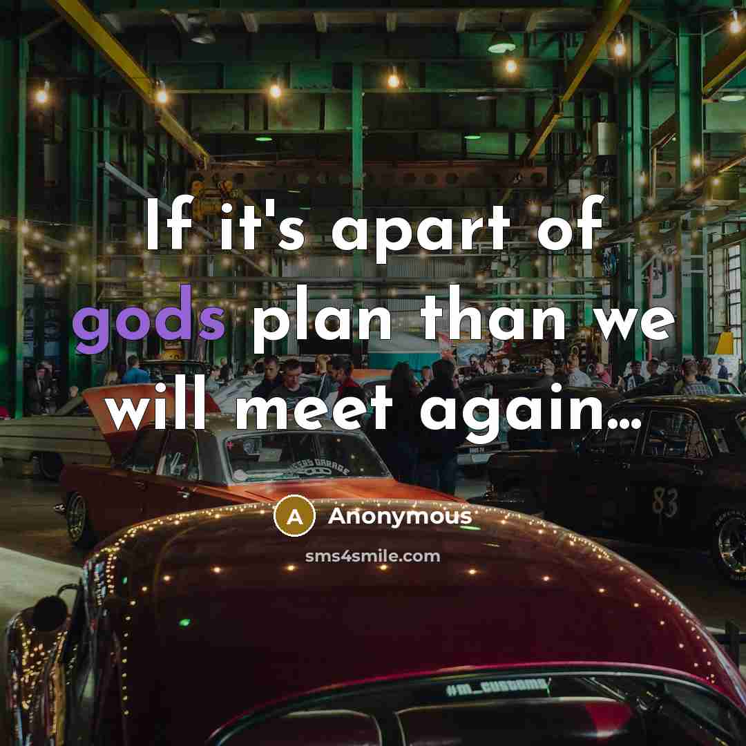 “If it's apart of gods plan than we will meet again...” quote by Anonymous