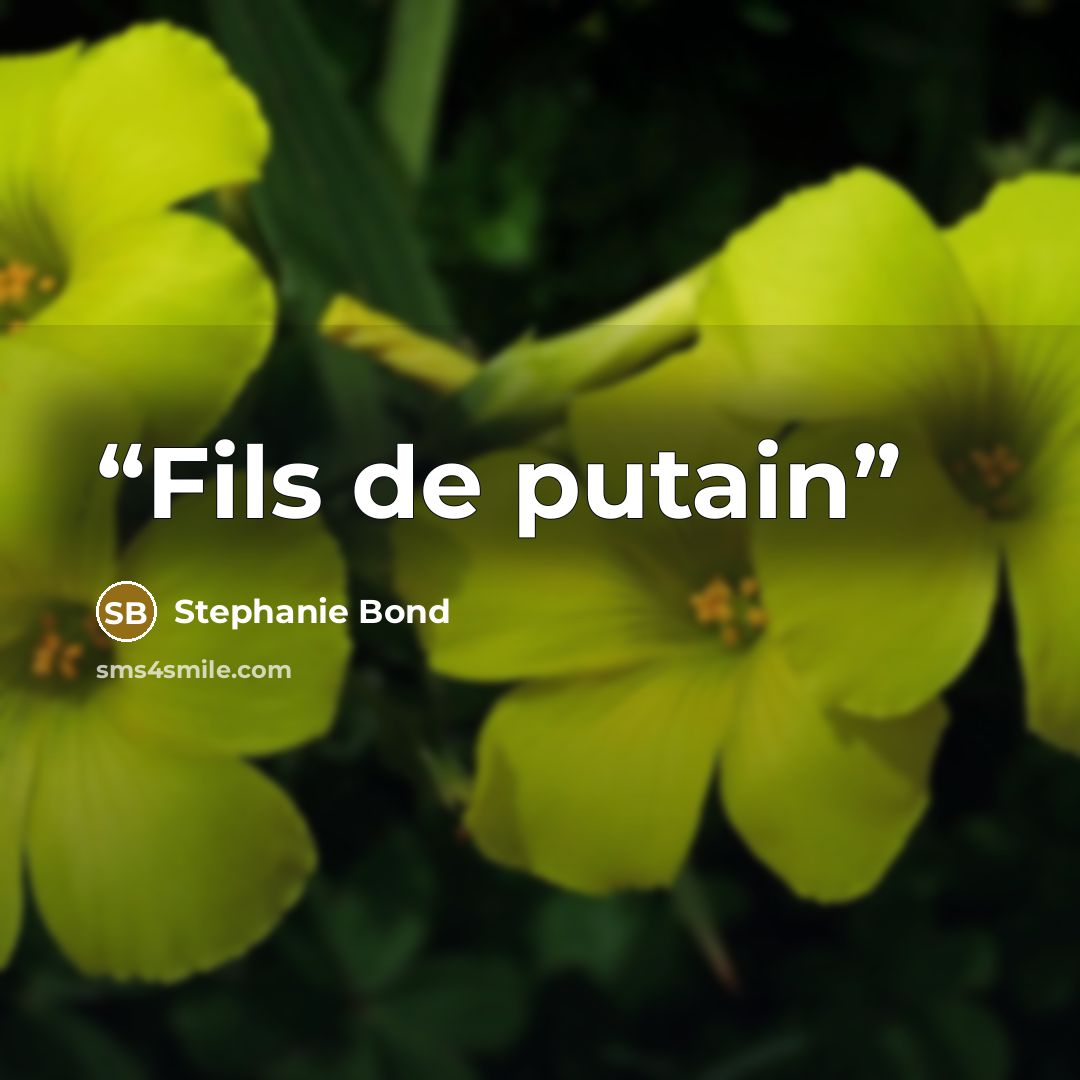 “Fils de putain” quote by Stephanie Bond