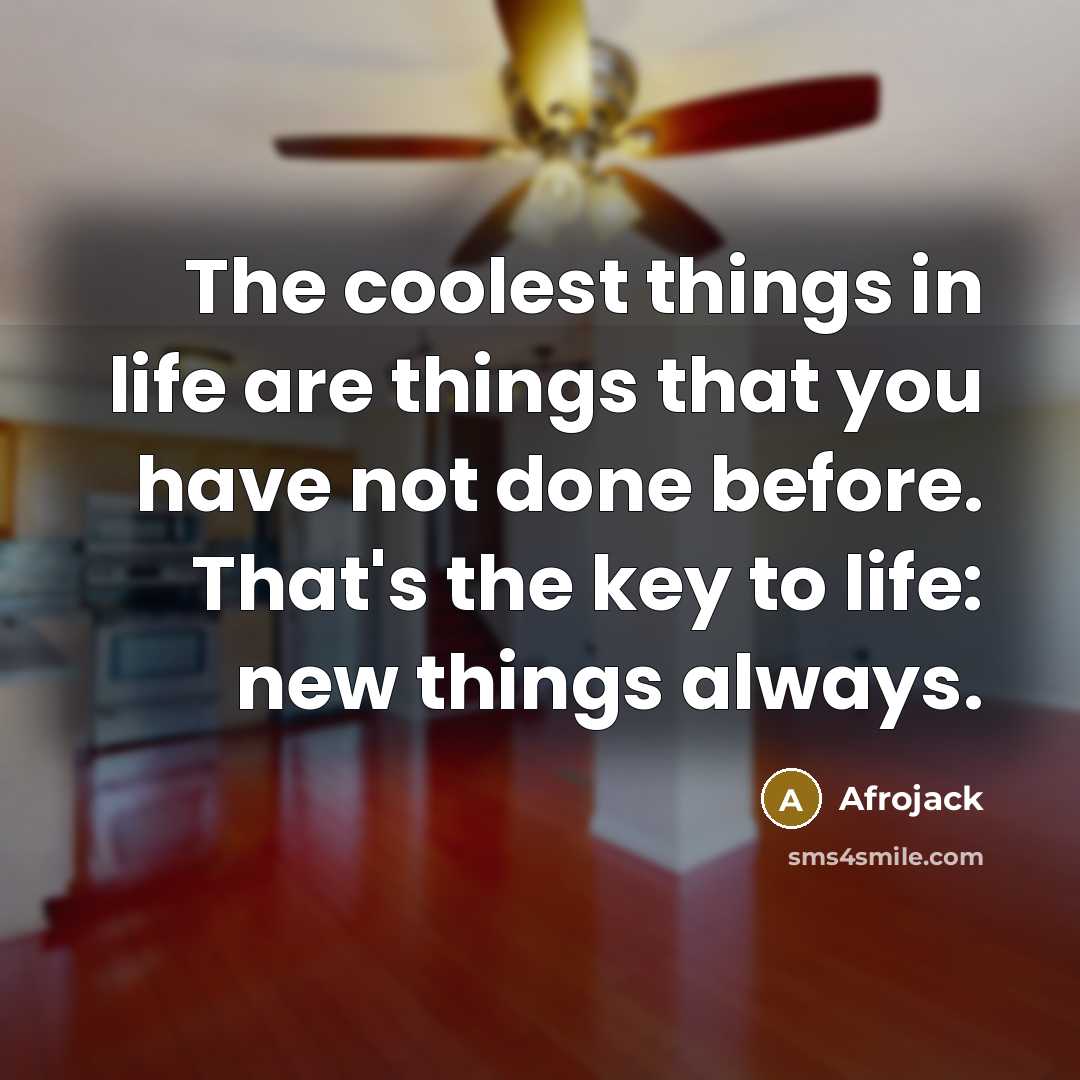 “The coolest things in life are things that you have not done before. That's the key to life: new things always.” quote by Afrojack