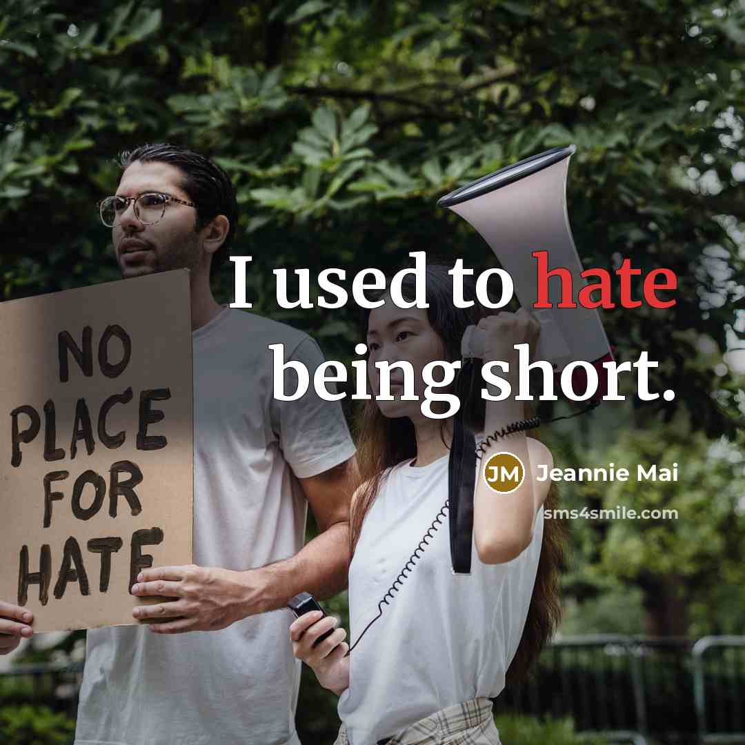 “I used to hate being short.” quote by Jeannie Mai