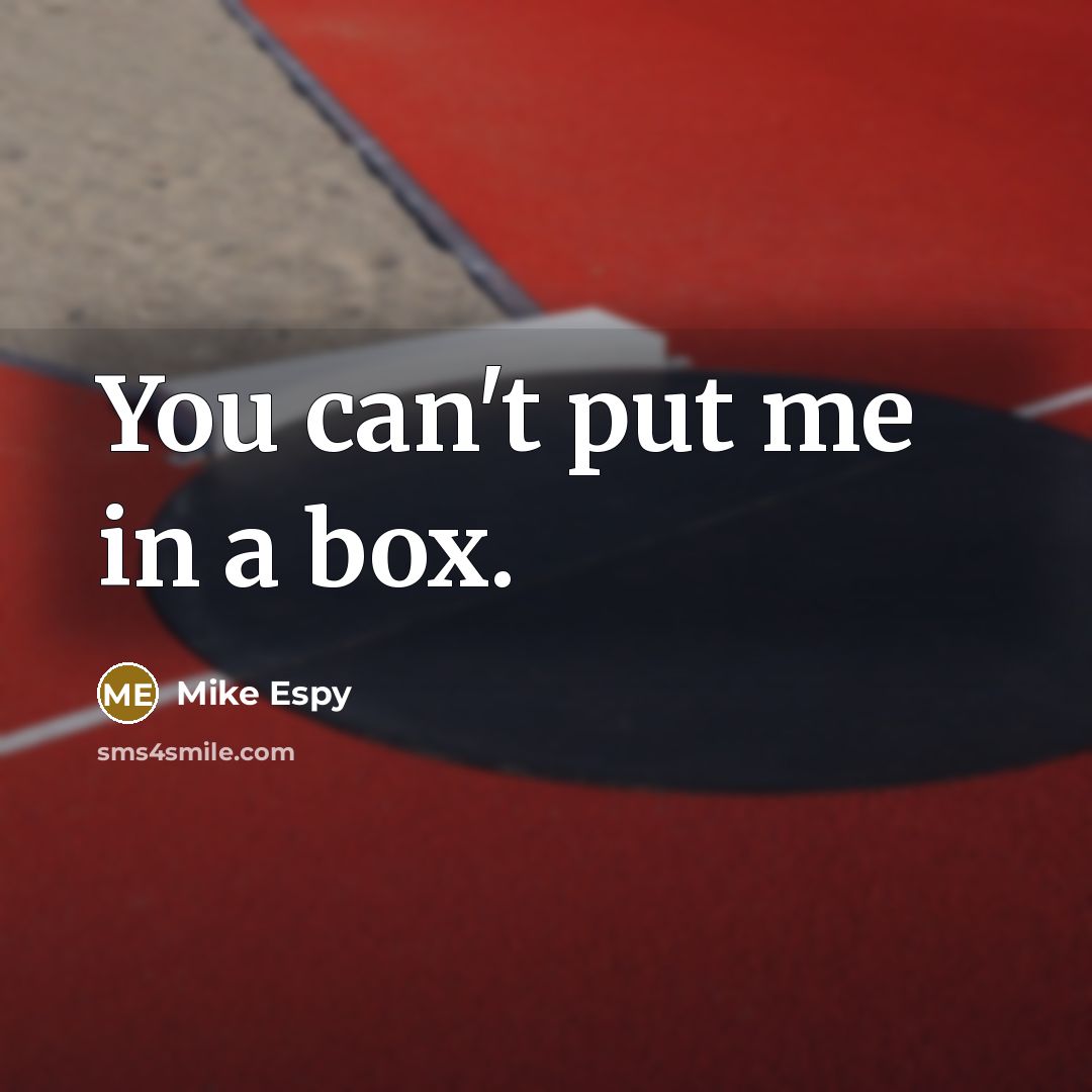 “You can't put me in a box.” quote by Mike Espy