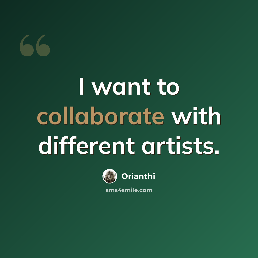 “I want to collaborate with different artists.” quote by Orianthi
