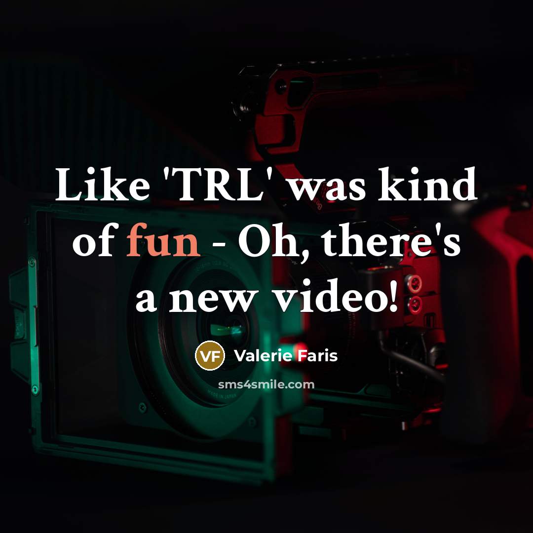 “Like 'TRL' was kind of fun - Oh, there's a new video!” quote by Valerie Faris