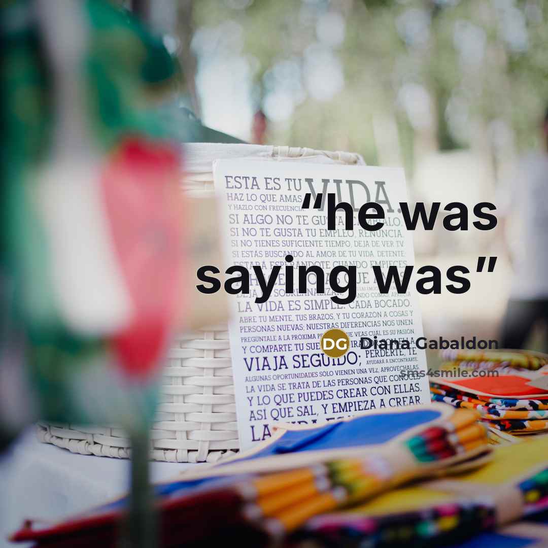 “he was saying was” quote by Diana Gabaldon