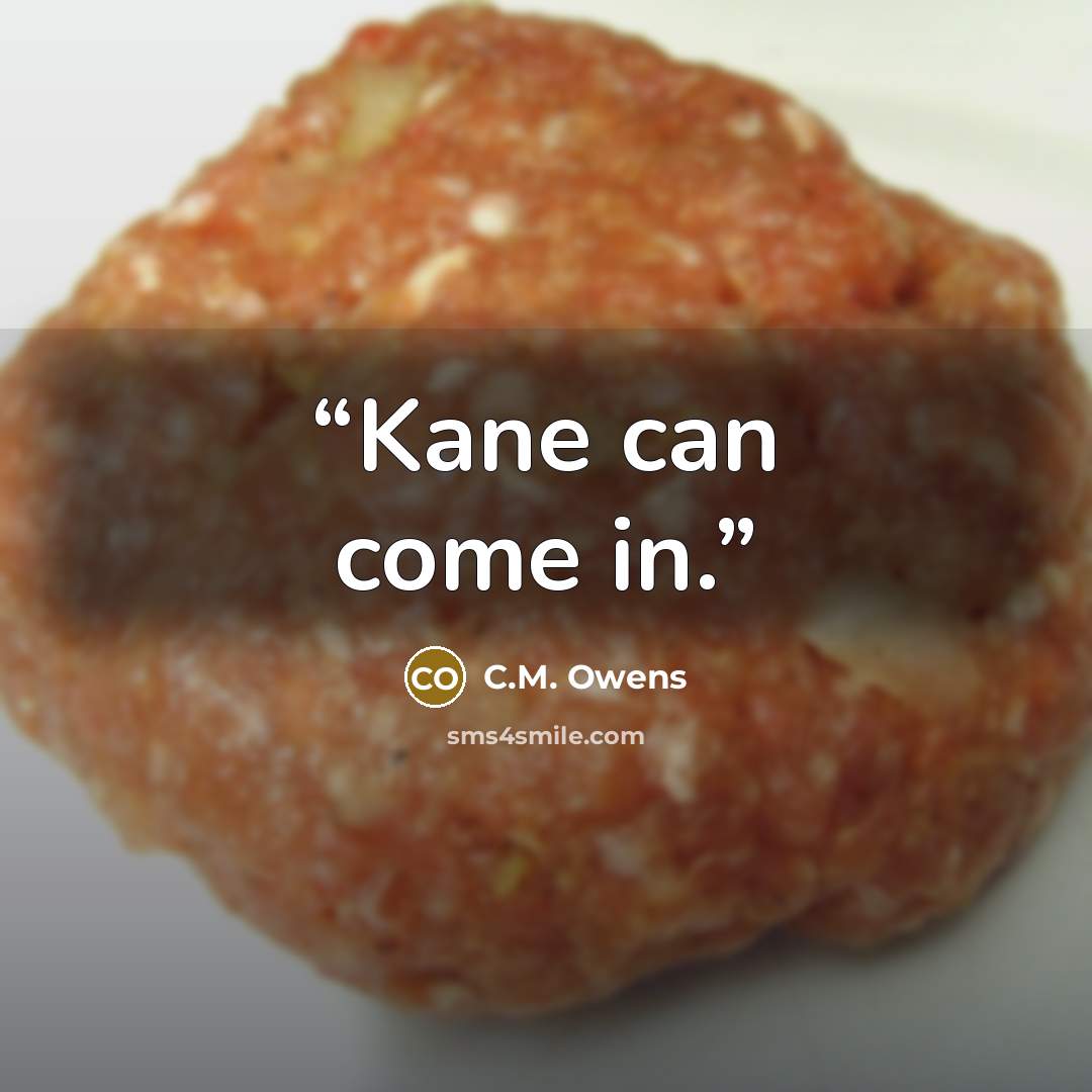 “Kane can come in.” quote by C.M. Owens