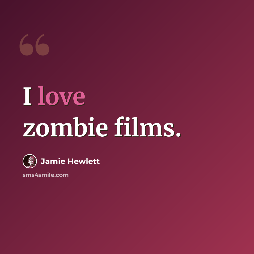 “I love zombie films.” quote by Jamie Hewlett