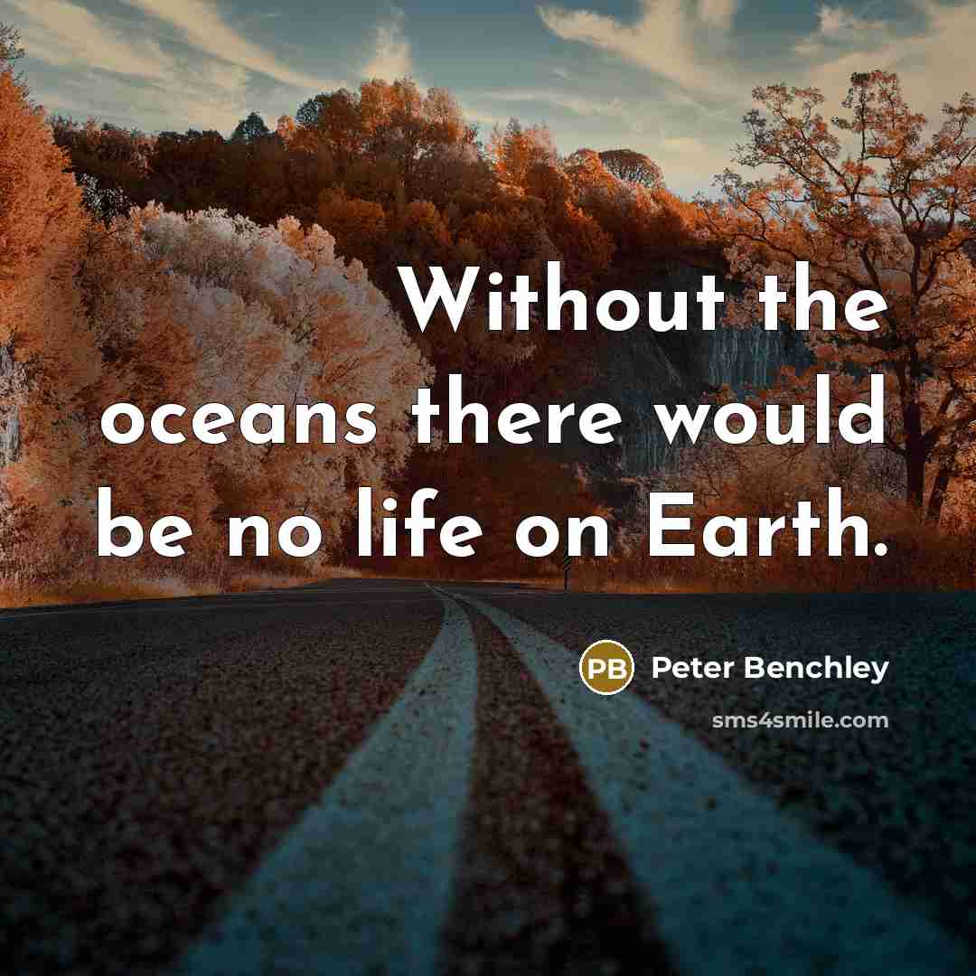 “Without the oceans there would be no life on Earth.” quote by Peter Benchley