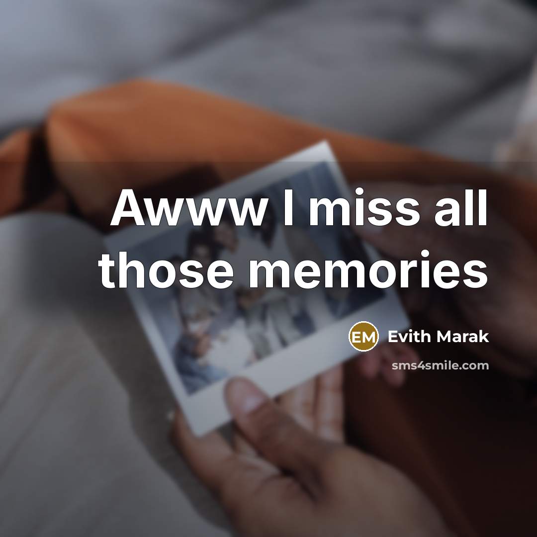 “Awww I miss all those memories” quote by Evith Marak