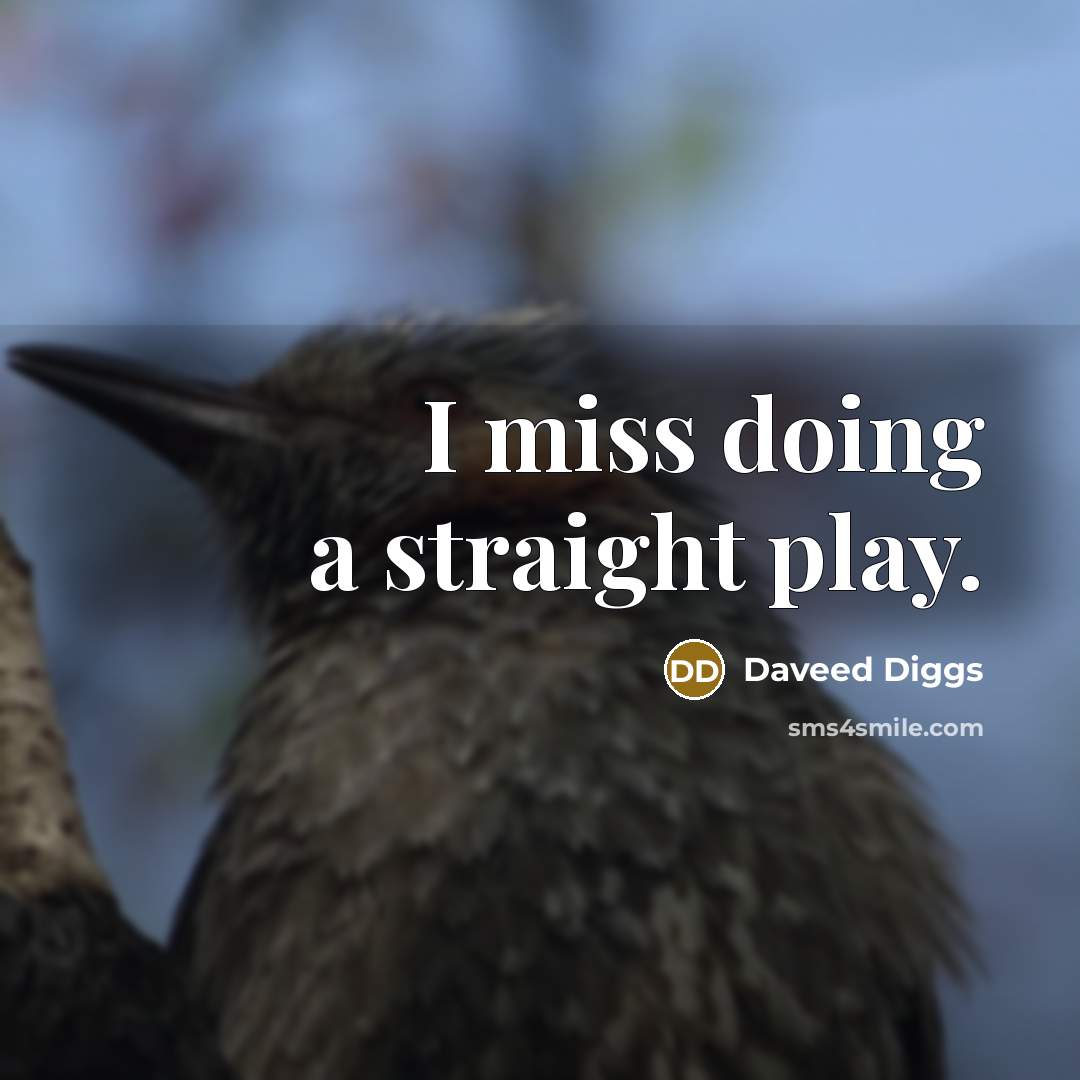 “I miss doing a straight play.” quote by Daveed Diggs