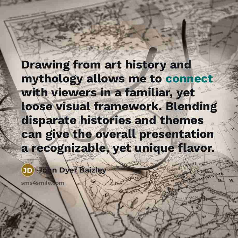 “Drawing from art history and mythology allows me to connect with viewers in a familiar, yet loose visual framework. Blending disparate histories and themes can give the overall presentation a recognizable, yet unique flavor.” quote by John Dyer Baizley