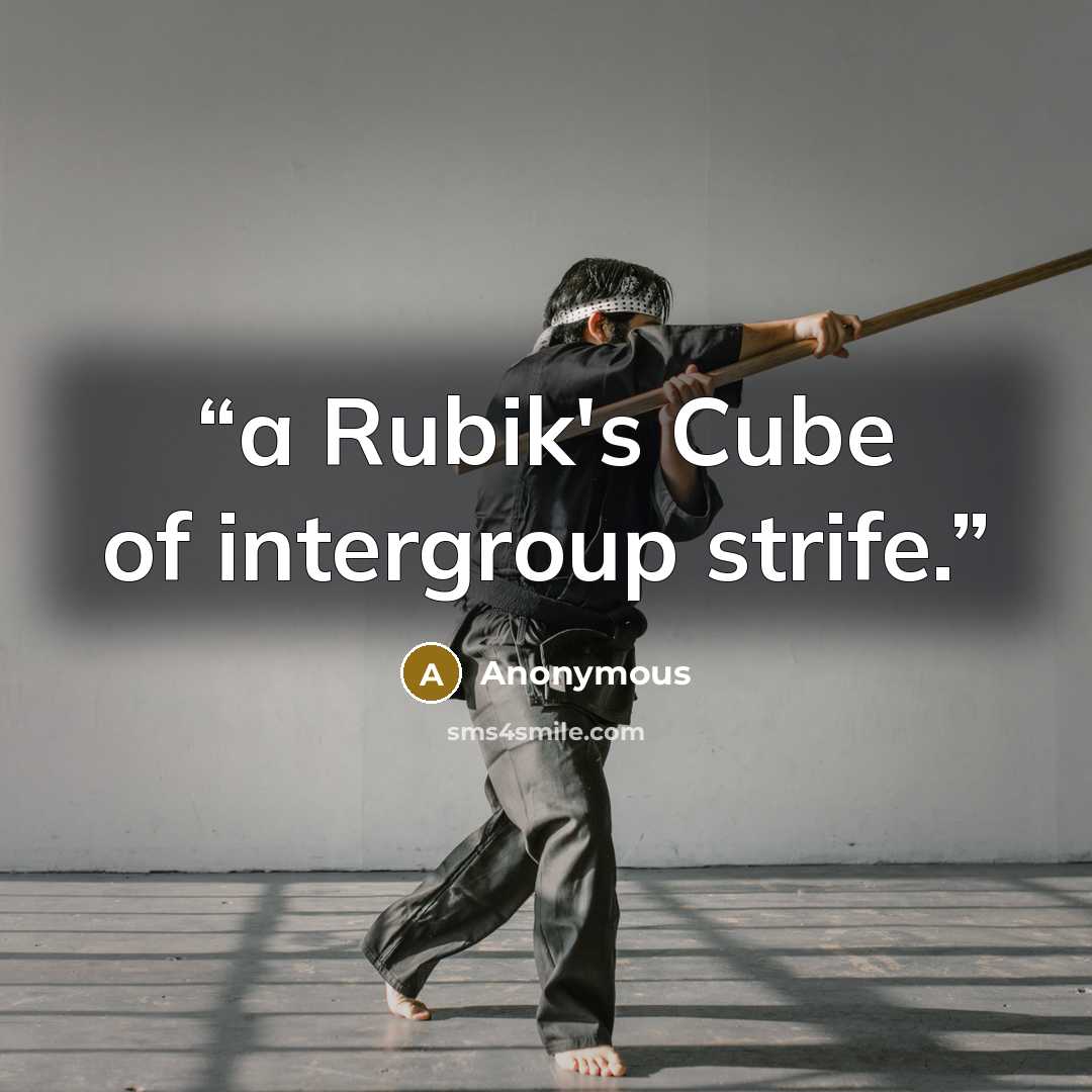 “a Rubik's Cube of intergroup strife.” quote by Anonymous