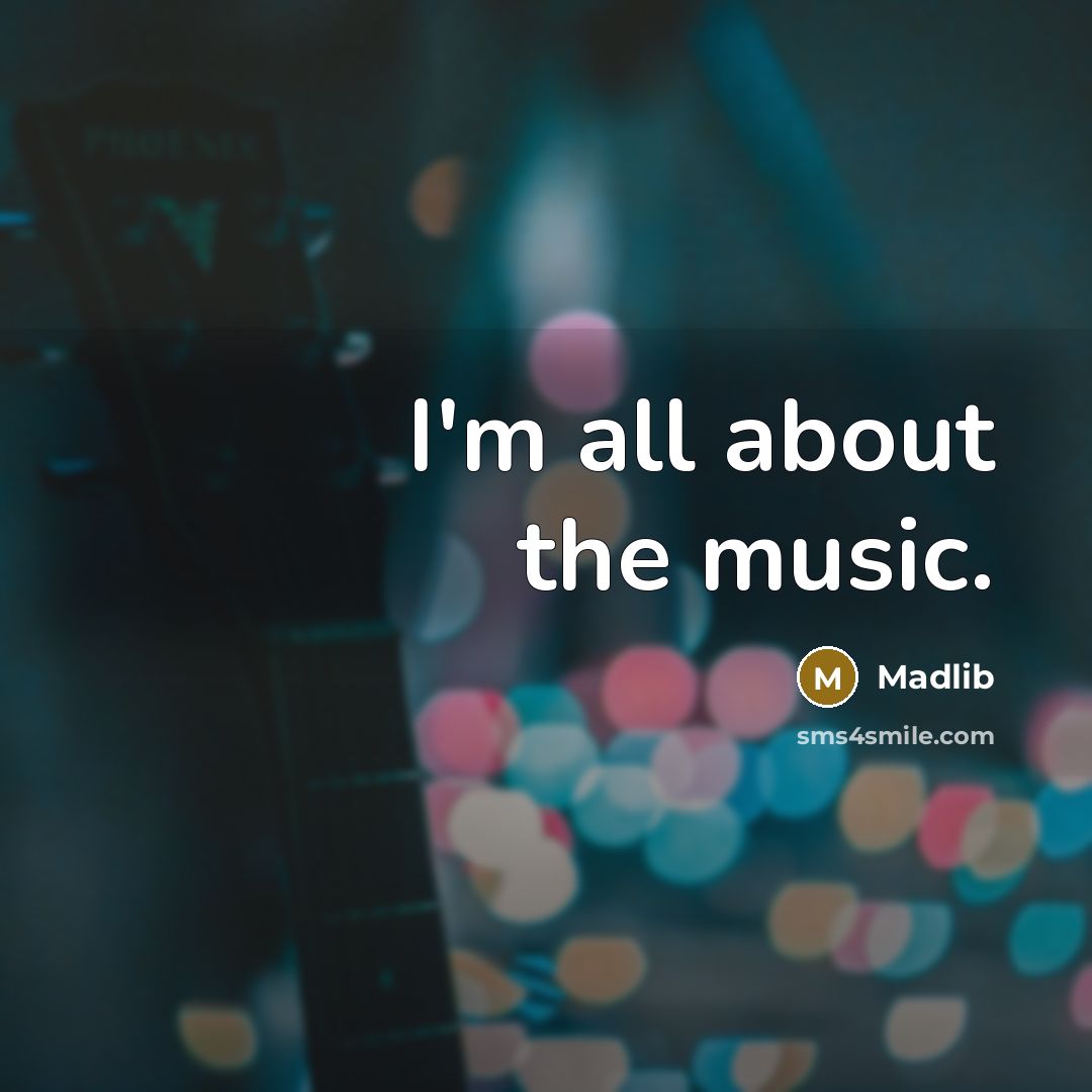 “I'm all about the music.” quote by Madlib