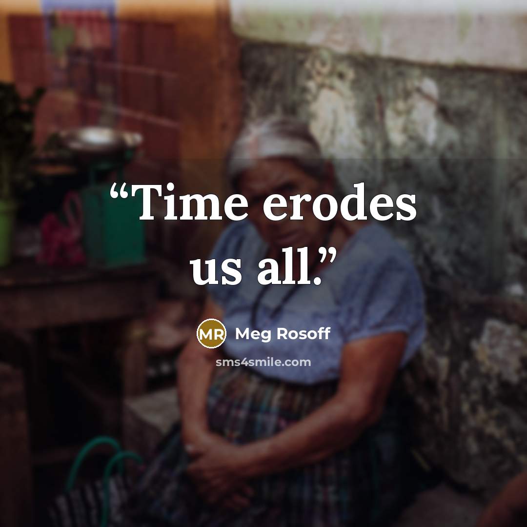 “Time erodes us all.” quote by Meg Rosoff