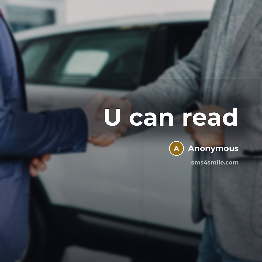 “U can read” quote by Anonymous