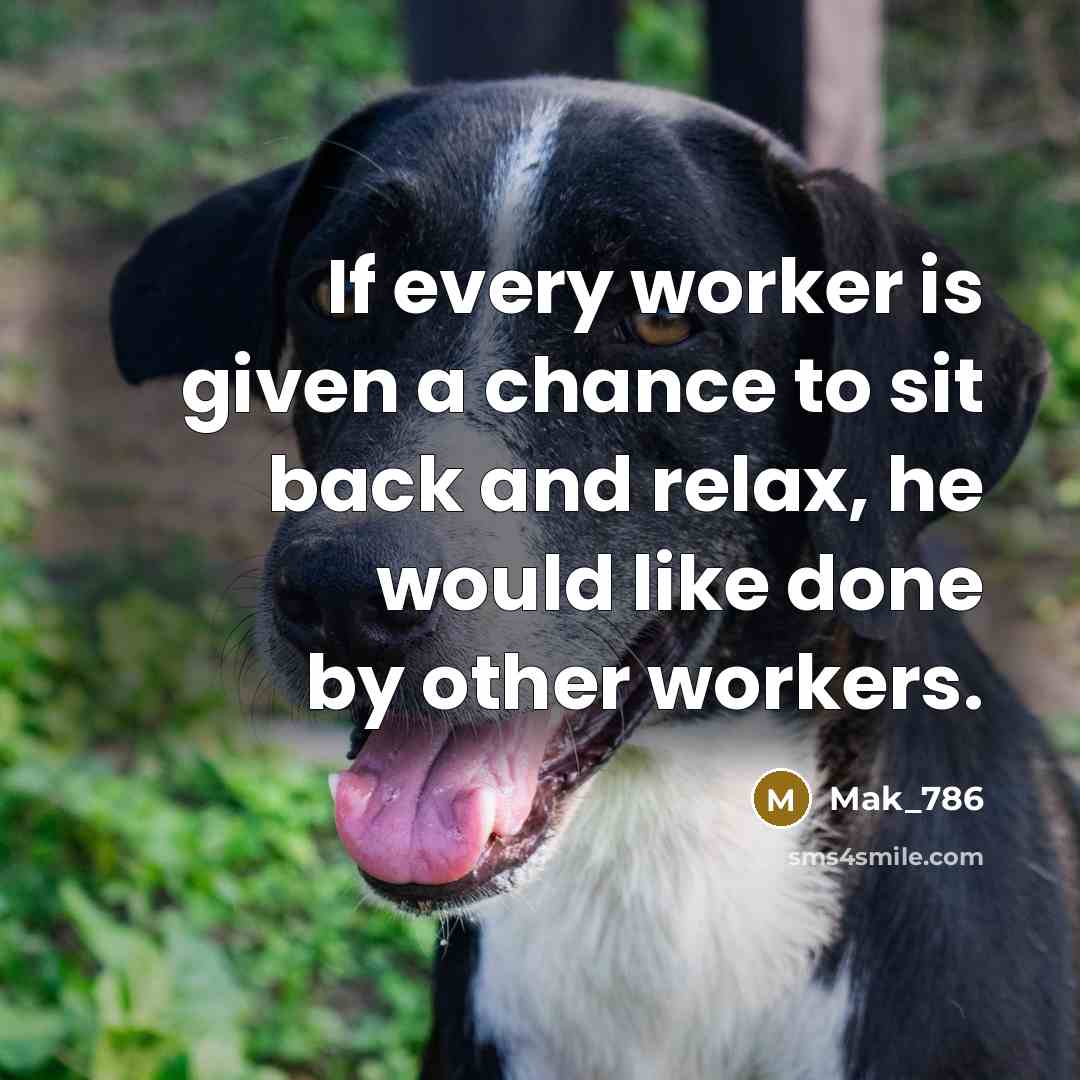 “If every worker is given a chance to sit back and relax, he would like done by other workers.” quote by Mak_786