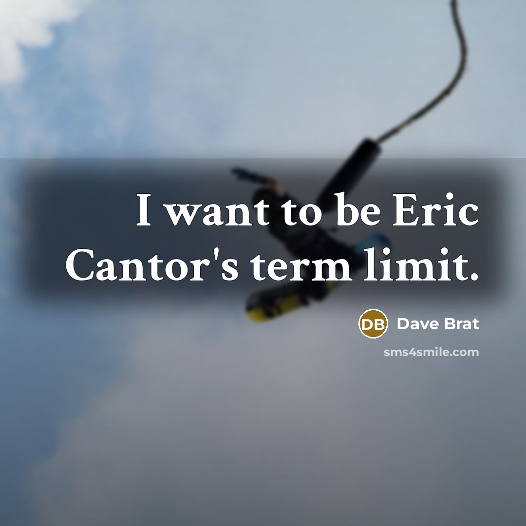 “I want to be Eric Cantor's term limit.” quote by Dave Brat