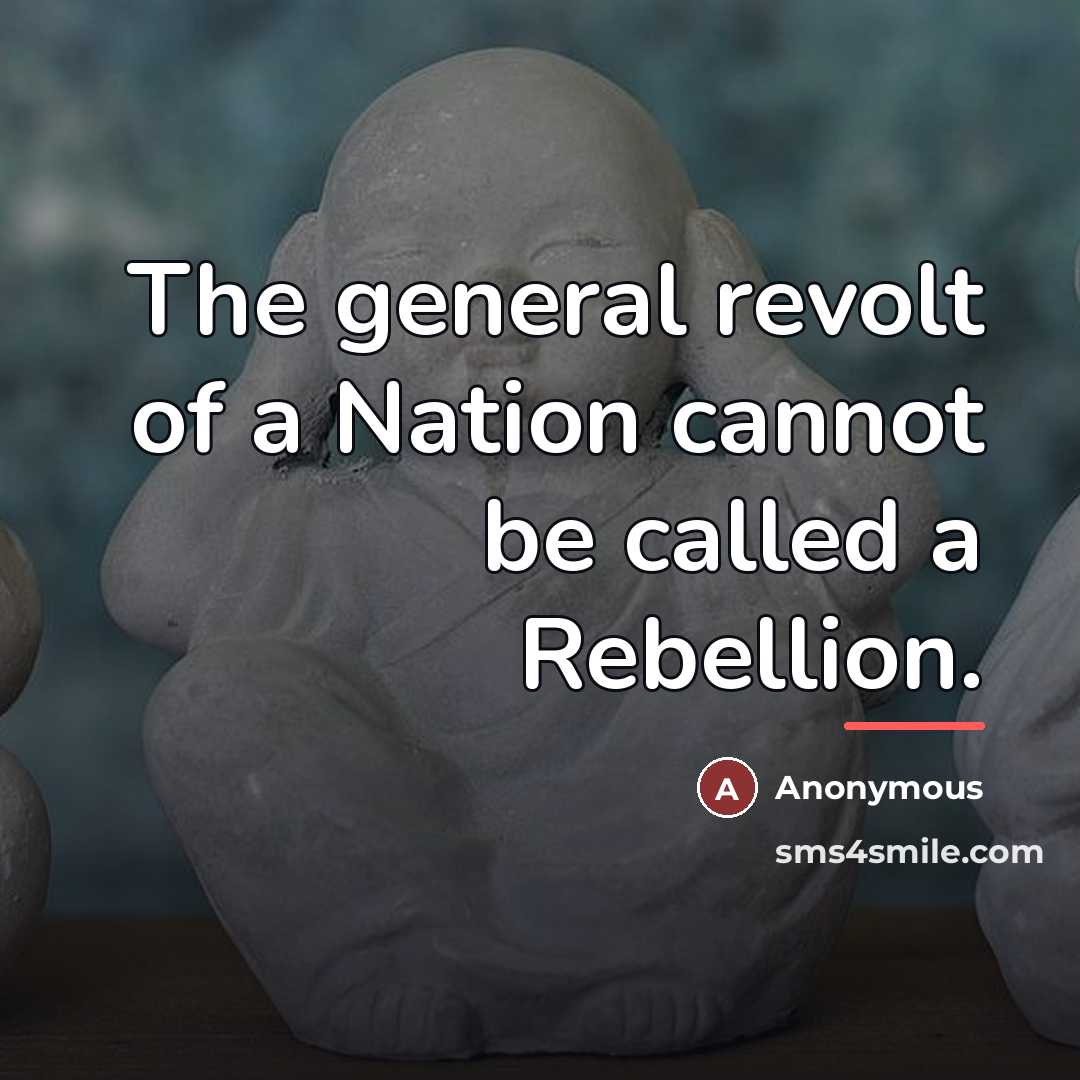 “The general revolt of a Nation cannot be called a…” quote by Anonymous