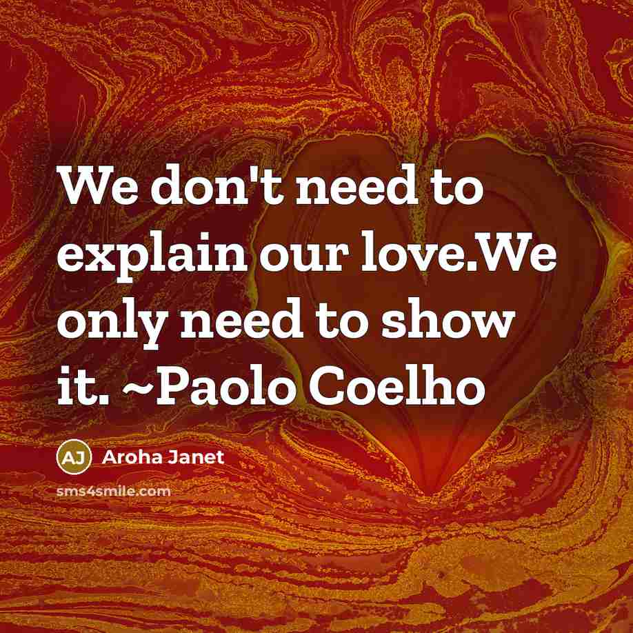 “We don't need to explain our love.We only need to…” quote by Aroha Janet