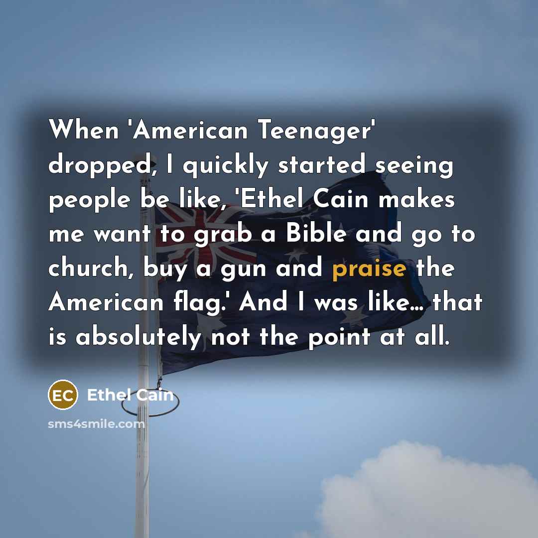 “When 'American Teenager' dropped, I quickly started seeing people be…” quote by Ethel Cain