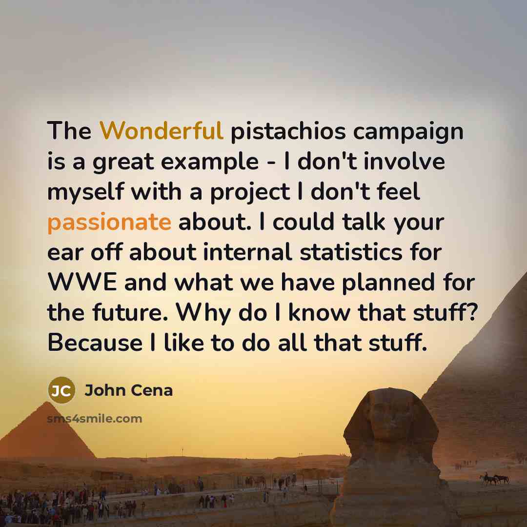 “The Wonderful pistachios campaign is a great example - I…” quote by John Cena