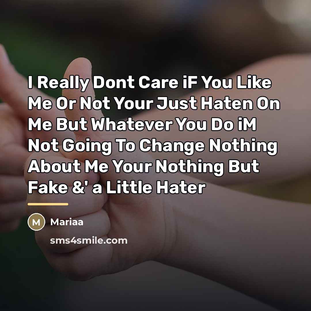 “I Really Dont Care iF You Like Me Or Not…” quote by Mariaa