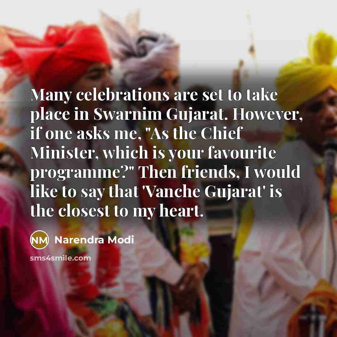“Many celebrations are set to take place in Swarnim Gujarat.…” quote by Narendra Modi
