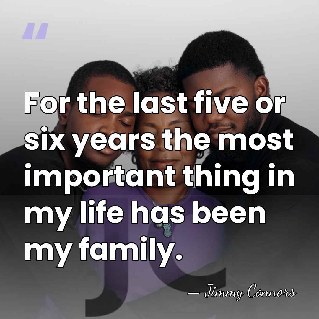 For the last five or six years the most important thing in&hellip; - Jimmy Connors