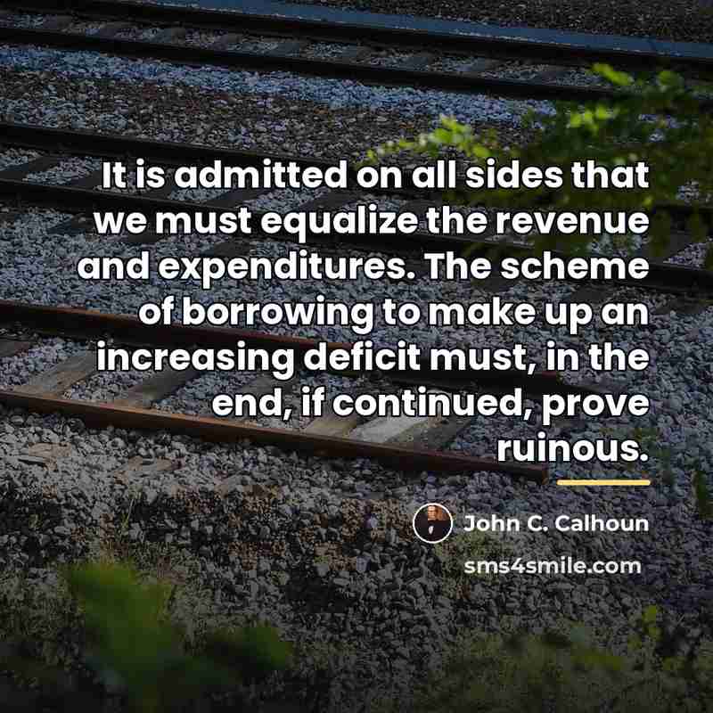 “It is admitted on all sides that we must equalize…” quote by John C. Calhoun