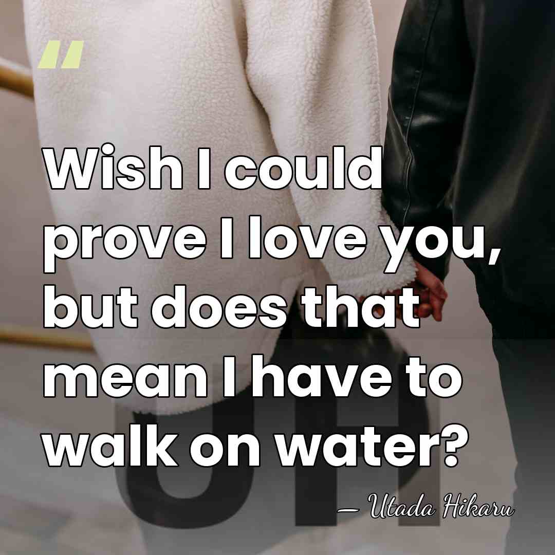 Wish I could prove I love you, but does that mean I&hellip; - Utada Hikaru