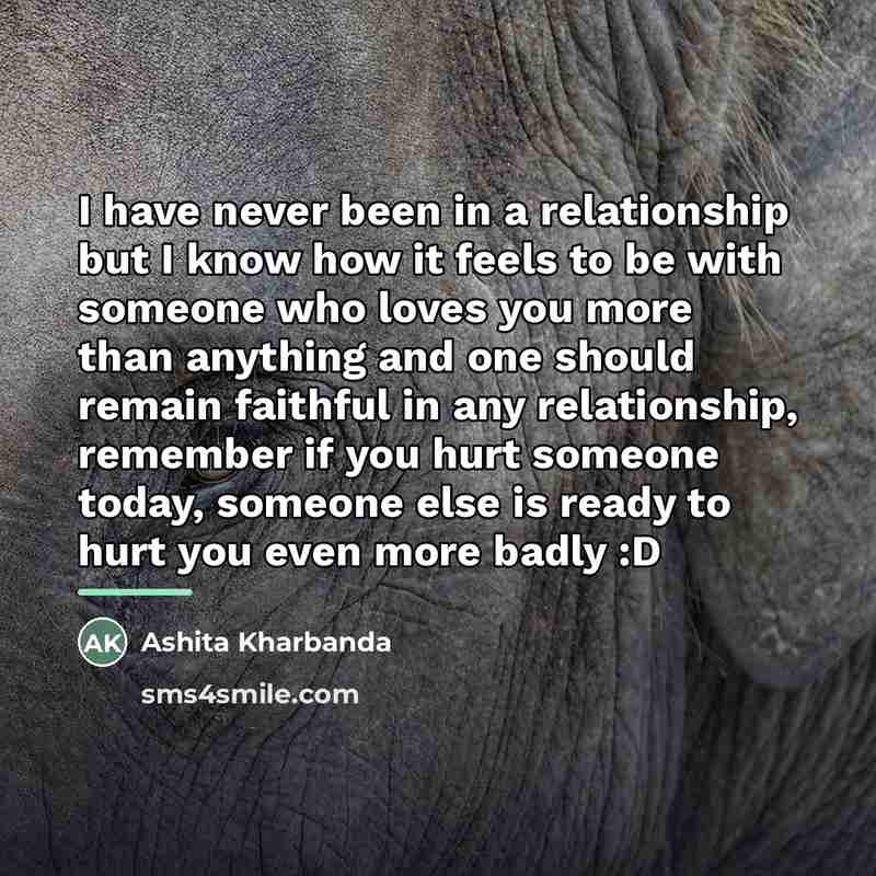 “I have never been in a relationship but I know…” quote by Ashita Kharbanda