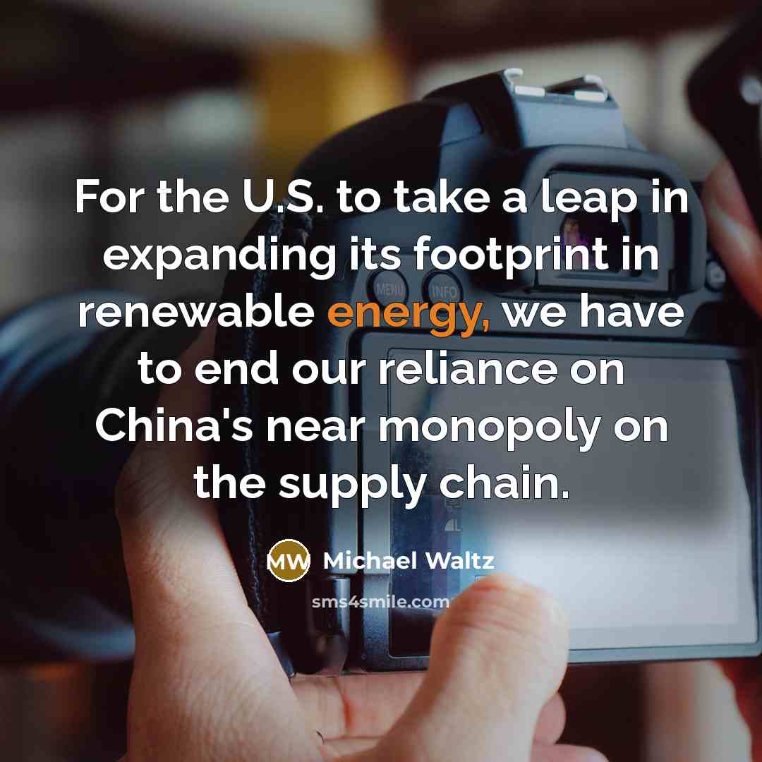 “For the U.S. to take a leap in expanding its…” quote by Michael Waltz
