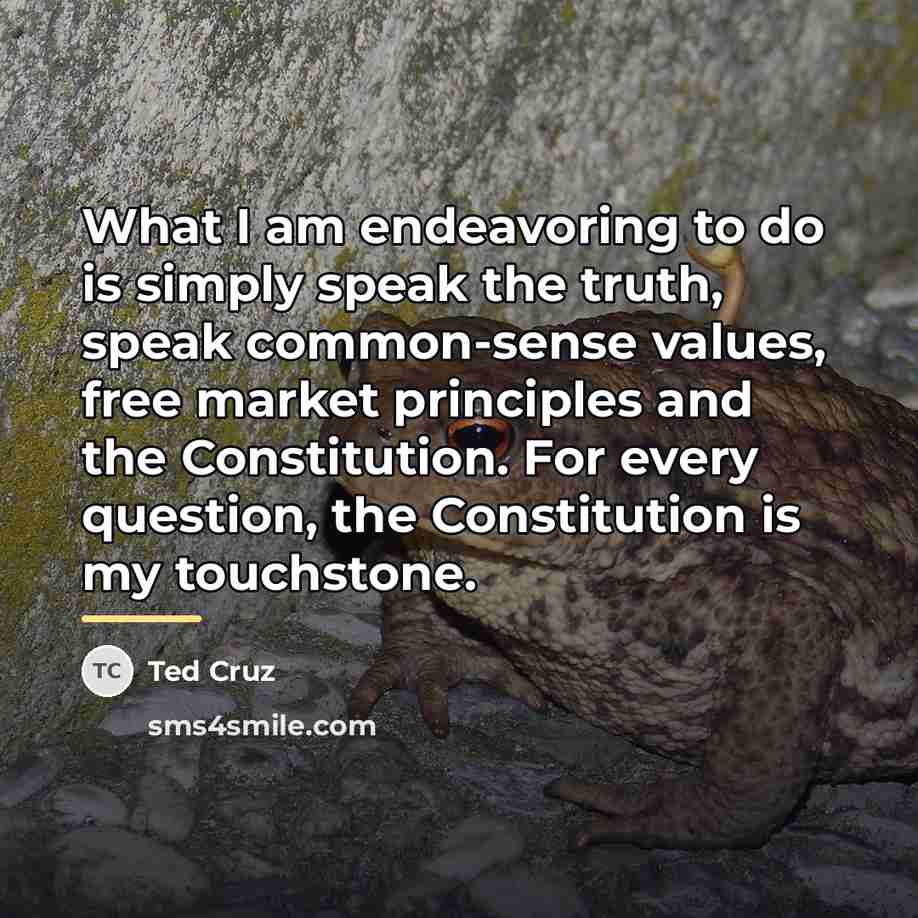 “What I am endeavoring to do is simply speak the…” quote by Ted Cruz