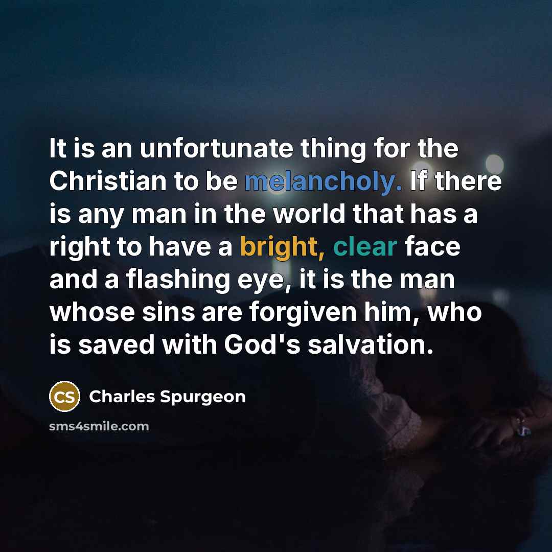 “It is an unfortunate thing for the Christian to be…” quote by Charles Spurgeon