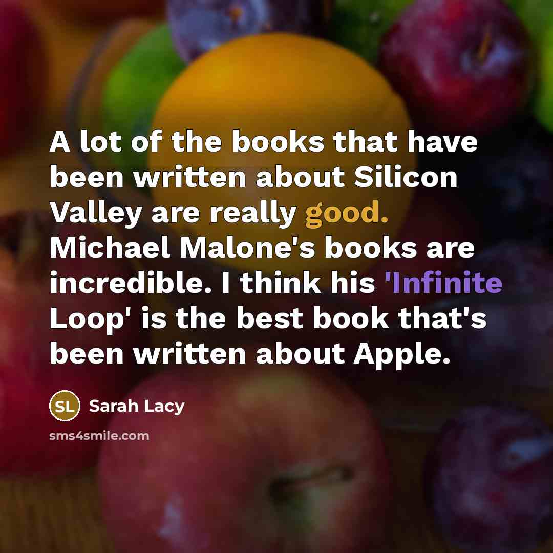 “A lot of the books that have been written about…” quote by Sarah Lacy