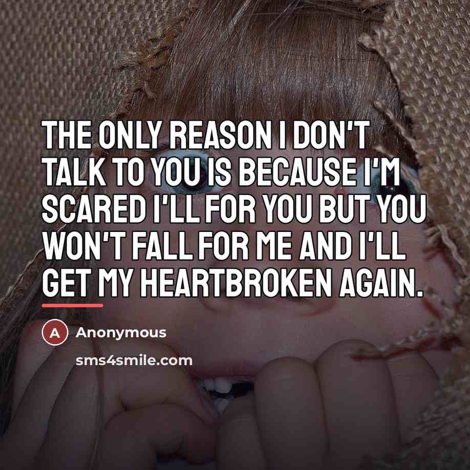 “The only reason I don't talk to you is because…” quote by Anonymous