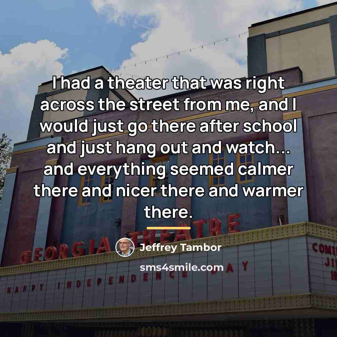 “I had a theater that was right across the street…” quote by Jeffrey Tambor