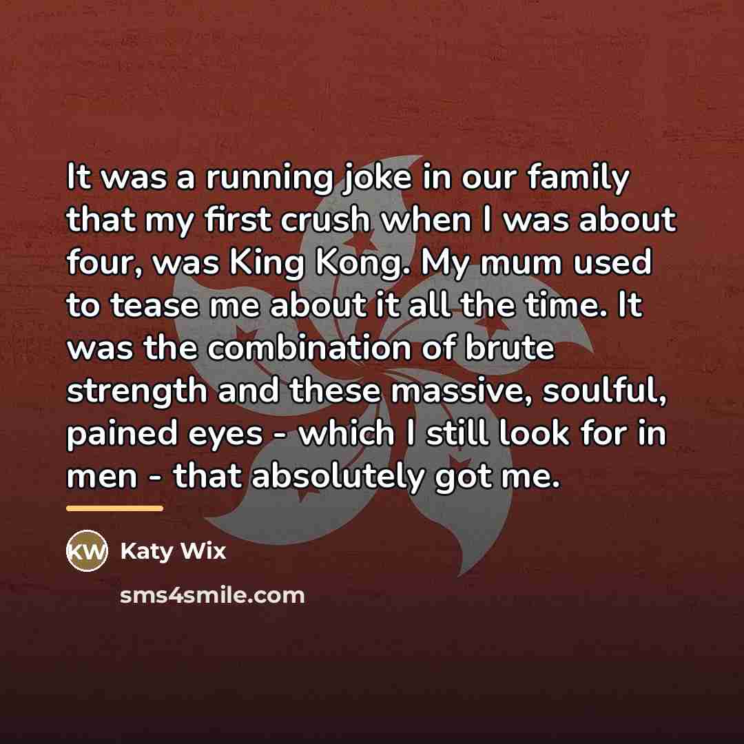 “It was a running joke in our family that my…” quote by Katy Wix