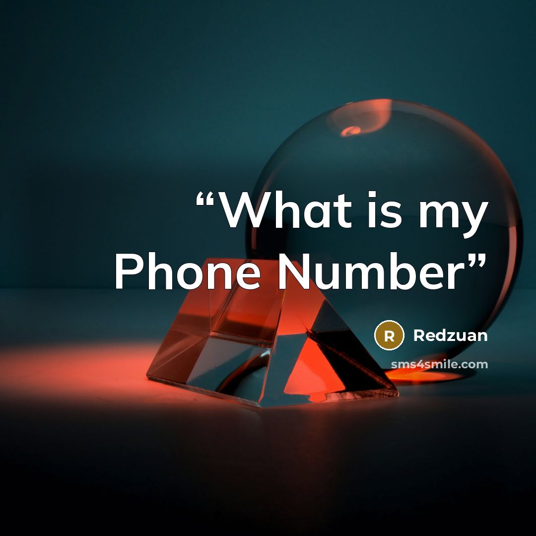“What is my Phone Number” quote by Redzuan