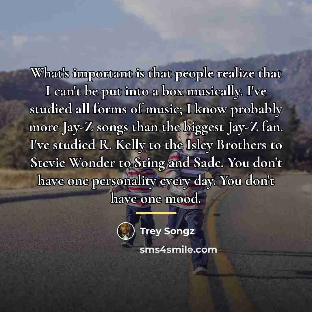 “What's important is that people realize that I can't be…” quote by Trey Songz