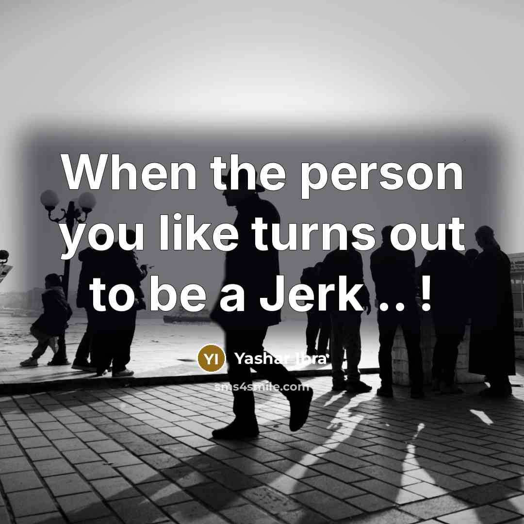 “When the person you like turns out to be a…” quote by Yashar Ibra