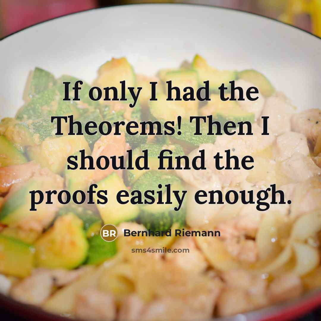 “If only I had the Theorems! Then I should find…” quote by Bernhard Riemann