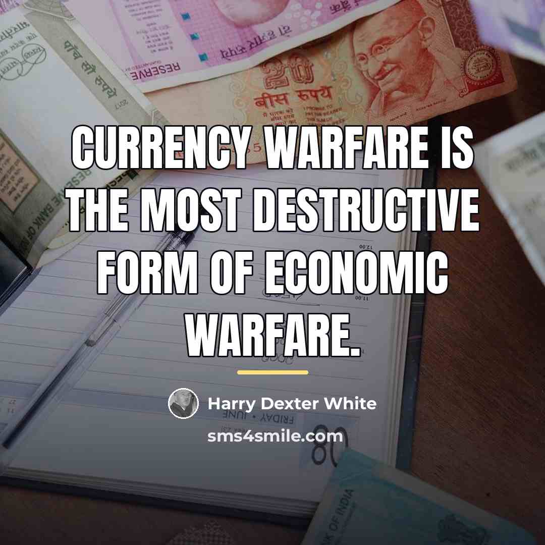 “Currency warfare is the most destructive form of economic warfare.…” quote by Harry Dexter White
